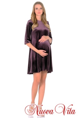 Платье для беременных, темно-фиолетовый
